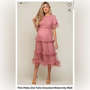 Pink blush polka dot dress